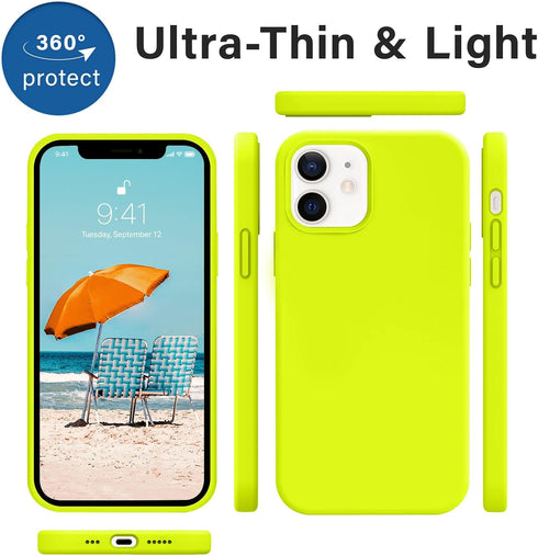 AOTESIER Compatible with iPhone 12 Case and iPhone 12 Pro Case 6.1 inch,Silky Touch Premium Soft Liquid Silicone Rubber Anti-Fingerprint Full-Body...