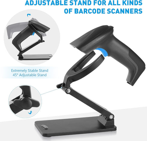 Bluetooth Barcode Scanner,2D Bar Code Reader with 2.4G Wireless & Bluetooth Function & USB Wired, Bar Code Reader Work with Connection Smart Phone...