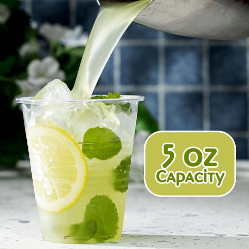 Blue Sky 100 Count Plastic Cups, 5 oz, Clear...