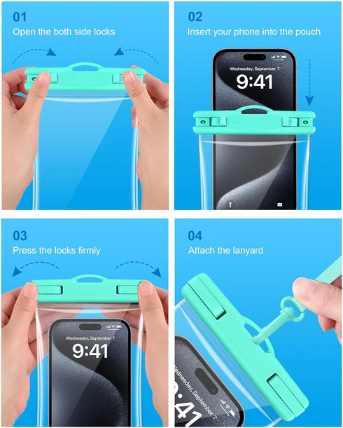 Waterproof Phone Pouch Cruise Ship Essentials Must Haves Phone Dry Bag for Vacation Beach Travel Kayak Accessories Water proof Phone Case for iPho...