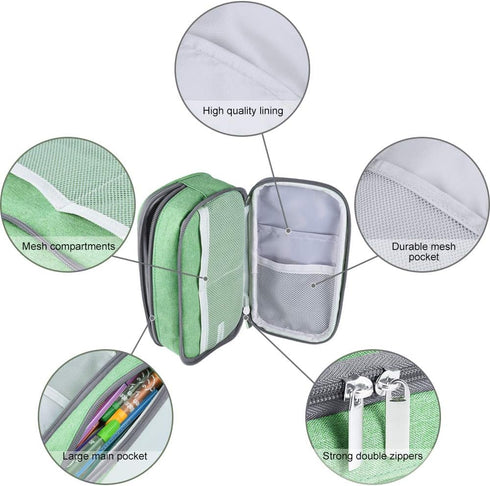 YONZONE Big Pencil Case Large Capacity Pencil Bag Pouch Pencil Pen Case Holder Marker with 3 Compartments for Office Desk Supplies Organizer Stora...