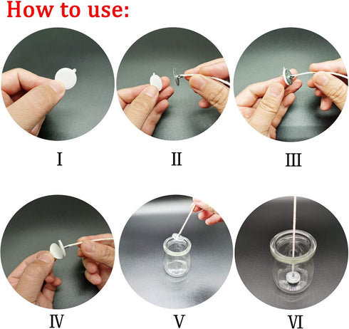 MILIVIXAY 200pcs Candle Wick Stickers with The Little Tail-Adhere Steady in Hot Wax -Wick Stickers for Candle Making....