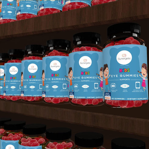 Sunergetic Premium Eye Support Gummies for Kids - Lutein with Zeaxanthin Supports Overall Eye Health, Vision & Macular Health - Lutein & Zeaxanthi...