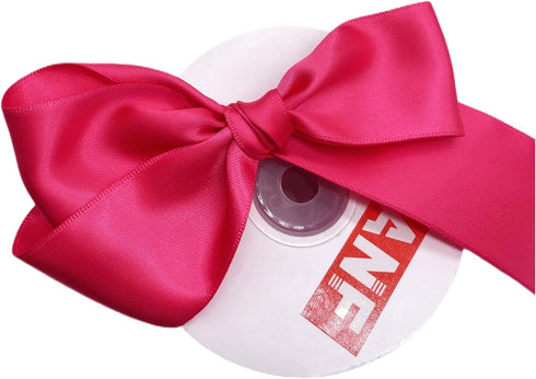 1 1/2 Inch Wide Double Face Satin Ribbon No Fading Woven Ribbon - 25 Yard (175-Hot Pink)...
