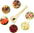 Mini Appetizer Tongs Stainless Steel Set of 4, MSY BIGSUNNY Gold Plated Small Serving Tongs, 6 Inch(15.2cm, Golden)...