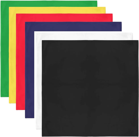Handkerchiefs 6 Pack Premium Cotton Classic Pocket Squares...