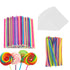 BEFORYOU 6 Inch Cake Pop Sticks Set Pack of 300, Each of 100 Pieces Parcel Bags, Colorful Treat Sticks, Colorful Metallic Wire for Lollipops Candi...