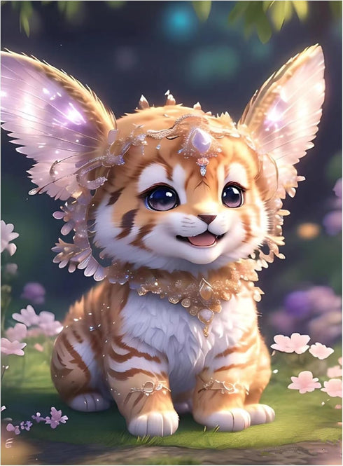 Maripabon 5D Painting by Numbers Kits for Adults Cute Animals Glitter Tiger Full Drill DIY Diamond Art Kits Animals Aesthetic Picture Art for Home...