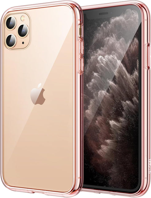 JETech Case for iPhone 11 Pro Max 6.5-Inch, Non-Yellowing Shockproof Phone Bumper Cover, Anti-Scratch Clear Back (Rose Gold)...