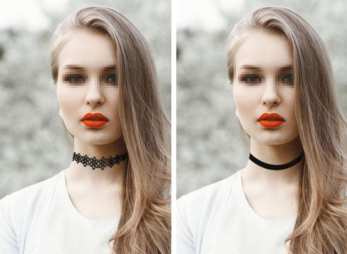 6 Pieces Black Choker Necklace Set Vintage Lace Tattoo Choker for Women Girls...