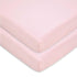 American Baby Company 2 Pack 100% Natural Cotton Fitted Mini Crib Sheets 38" x 24" - Soft & Breathable Small Nesting Portable Sheets, Fits Pack N ...