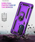 Androgate Compatible with Motorola Moto Edge 2021 Case, Moto Edge 5G UW Case with HD Screen Protectors, Military-Grade Metal Ring Kickstand 15ft D...