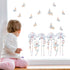 Shawula 30PCS Flower Window Clings - Anti-Collision Window Decals to Save Birds from Window Collisions,Non Adhesive Prismatic Vinyl Window Clings,...