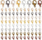 400Pcs 8 Colors Lobster Claw Clasp Lobster Clasps Bulk Alloy Swivel Lanyard Snap Trigger Fastener Hooks Clips Findings for Jewelry Making DIY Wome...