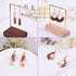 FASHEWELRY 20Pcs Resin Wooden Earring Pendants 10 Styles Gold Teardrop Rectangle Rhombus Flat Round Geometry Vintage Resin Wood Statement for Jewe...