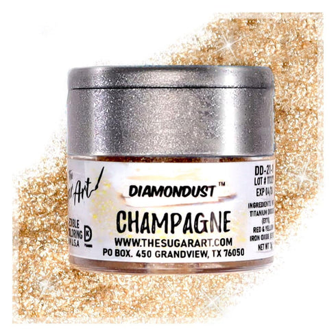 Champagne Edible Glitter for Drinks, Cocktails, Cake Decorating, Strawberries, Chocolates & More | No Taste | 4g | 100% Food-Safe | Kosher, Vegan,...