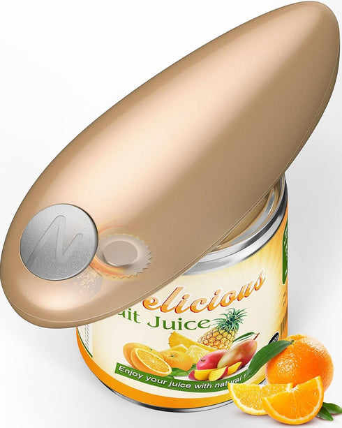 One Touch Electric Can Opener with Smooth Edge, Food-Safe & Battery Operated Automatic Can Opener Hands Free for Seniors with Arthritis, Can Opene...