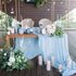 Chiffon Table Runner 27x120 Inches Baby Blue Sheer Fabric Long Table Runners for Wedding Birthday Party Easter Baby Bridal Shower Decorations 10ft...