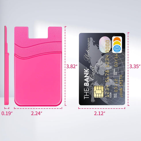 Senose Card Holder for Phone Case, Card Holder for Back of Phone, Silicone Phone Pouch Wallet Sleeve Stick-on ID Credit Card for All Smartphones, ...