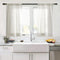 Linen Textured Semi Sheer Kitchen Tiers Curtains 36 Inches Long Small Kitchen Window Curtains Rod Pocket Cafe Curtains Drapes for Bathroom Laundry...