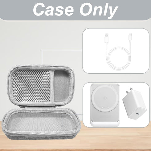 Case for Anker MagGo 3 in 1 Charging Station, MagSafe Charger Compatible, Qi2 Certified 15W Wireless Charger Stand(Case Only) (Gray Zipper)...