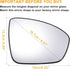 X AUTOHAUX Car Rearview Right Passenger Side Mirror Glass Replacement W/Backing Plate Heated for Nissan Altima 2019 2020 2021...