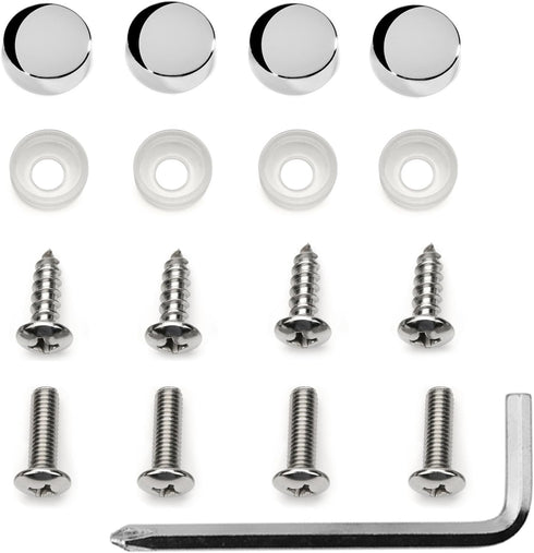 LFPartS Premium Slim Style Stainless Steel License Plate Frame (4 Holes, Polished Mirror Finish)...