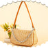 Straw Bag, Beach Bag, Hand-Woven Soft Handbag Underarm Bag With Decorative Chain, Bohemian Summer Bag Suitable for Vacation Travel Daily(Khaki)...