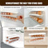 Automatic Rolling Dispenser for Refrigerator,12-Count Double Layer Rolling Egg Holder,Space Saving Eggs Organizer Tray for Refrigerator Countertop...