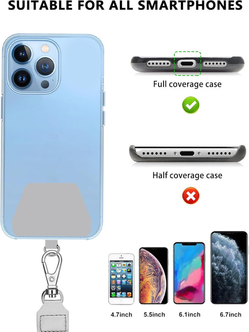 SHANSHUI Phone Lanyard, 2 Pack Phone Lanyard Strap 2X Durable Tether Tab Universal Nylon Phone Neck Phone Charm Crossbody Lanyard for Cell Phone F...