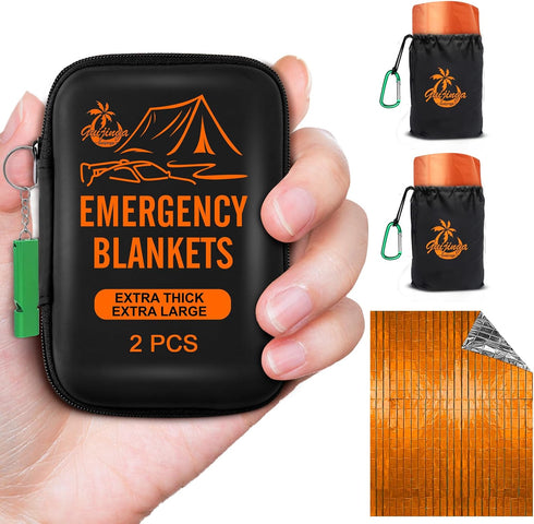 Emergency Blankets for Survival, 2-Pack/4-Pack Space Blankets, Gigantic & Extremely Thick Survival Blanket, Suitable for Outdoor Survival, Camping...