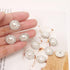 Honbay 10PCS 16mm/0.63inch Round Rhinestone Faux Pearl Buttons Embellishments - Sew on (White)...