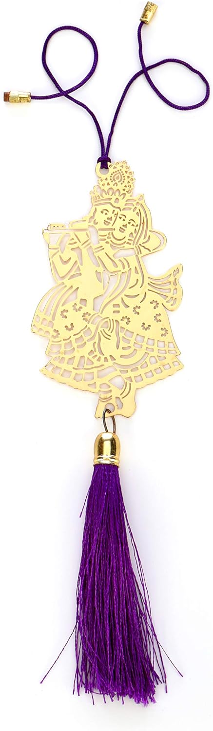 ADORAA's Handcrafted Shri Radha Krishna Rear View Mirror Car Hanging Ornament/Car Pendant/Amulet for car, Perfect Car Charm/Accessories...