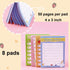 8 Pack Sticky Notes Cute Sticky Memo Pads 4x3 inch Kawaii to Do List Sticky Note Pad Self-Stick Notepad Stickies 50 Sheet/Pad (8Pcs Colorful)...
