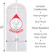 SteadMax Zippered Garment Bag, Large 53 x 23 inches, Dress Bag for Gowns, Suits, Jackets, Dresses, Hanging Clothing Storage Bag, Water Repellent, ...