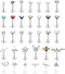 Medusa Lip Piercing Jewelry 16G Stainless Steel 6mm 8mm 10mm Monroe Lip Rings for Women Men Labret Nose Studs Bee Butterfly Flower Snake Tragus He...