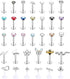 Medusa Lip Piercing Jewelry 16G Stainless Steel 6mm 8mm 10mm Monroe Lip Rings for Women Men Labret Nose Studs Bee Butterfly Flower Snake Tragus He...