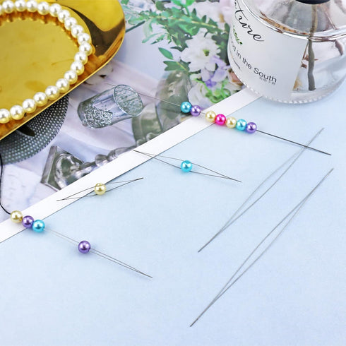 YETOOME 18 Pieces Beading Needles, 6 Sizes Beading Embroidery Needles, Big Eye Collapsible Beading Needles Set for Jewelry Making...