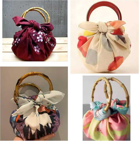 PH PandaHall 4pcs Wood Bag Handle, Round Handles Replacement 5.2 Inch Purse Handle Smooth Handbag Handle Decorative Handles for Straws Beach Canva...
