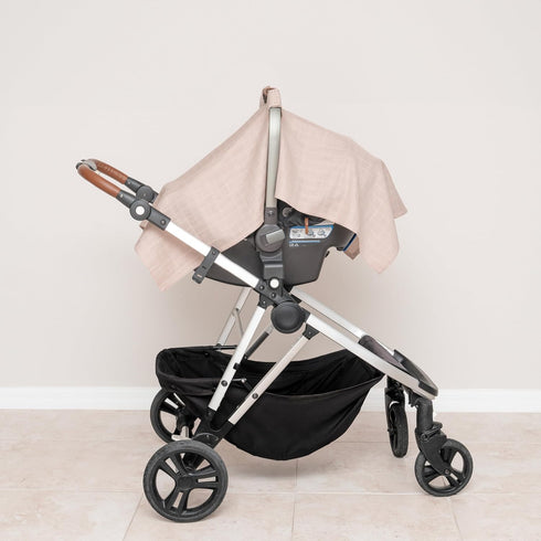 100% Organic Cotton Muslin Car Seat Cover for Babies - Lightweight, Breathable Infant Car Seat Canopy to Protect from Sunlight and Dust - Fits Any...
