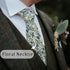 Mens Tie, Floral Neck Tie, Skinny Ties for Men 2.56'', Flower Printed Cotton Neck tie for Wedding Business Groom...