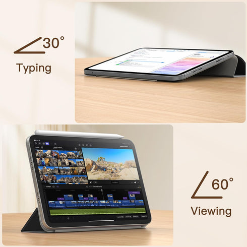 JETech Magnetic Case for iPad mini (A17 Pro, 2024 Model, 7th Generation) / mini 6 (2021 Model, 6th Generation), Magnetic Attachment, Slim Smart Ta...