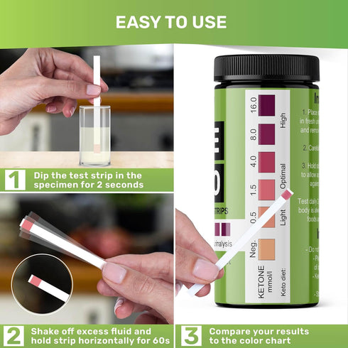 Ketone Test Strips, 150 Keto Test Strips for Keto, Low Carb Diet - Urine Test Strips, Ketosis Strips Test Urine, Keto Strips, Ketone Urinalysis Te...