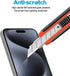 3 Pack Screen Protector for iPhone 15 Pro Max 6.7 inch + 3 Pack Camera Lens Protector Tempered Glass Film...