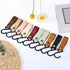 uxcell Leather S Hooks, 8Pcs Camping Hook Hanger Multipurpose S-Shaped Hangers for Outdoor Picnic Hanging Pots Pans Utensils, Dark Brown...
