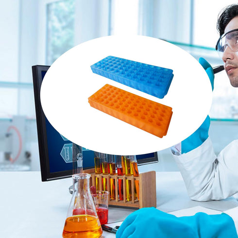 Polypropylene Microcentrifuge Tube Rack,Double Sided Plate Centrifugal Pipe Rack for 0.5ml-2ml Centrifugal Pipe...