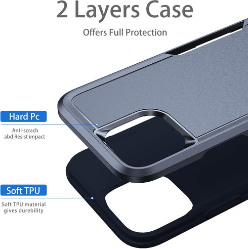 Compatible with iPhone 12 Case and 12 Pro Case, Heavy Duty Protection Shockproof Dropproof Dustproof Anti-Scratch Phone Case Cover for 12 and 12 P...