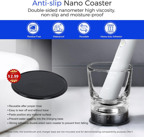 Replacement Charger Glass Cup Compatible with Philips Sonicare Electric Toothbrush HX9352 HX9360 HX9340 HX9900?Charging Base Glass Cup for HX9100 ...