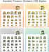Dwpetzo PET Transparent Garden Stickers for Scrapbooking, Flower Plant Gardening Natural Tree Roses Stickers for Junk Journaling Scrapbook Supplie...