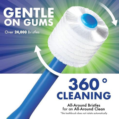 Brilliant Oral Care Baby Toothbrush with Soft Bristles and Round Head, for a Toddler Approved, Easy to Use All-Around Clean Mouth, Ages 0-2 Years,...